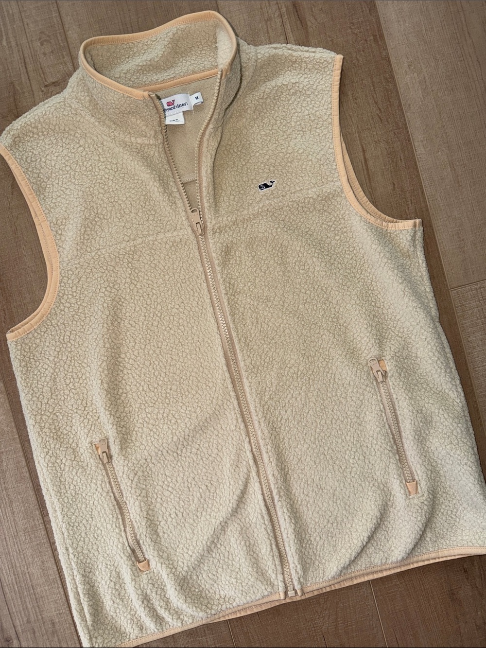 Vineyard Vines Women’s Cream Fleece Vest-MED